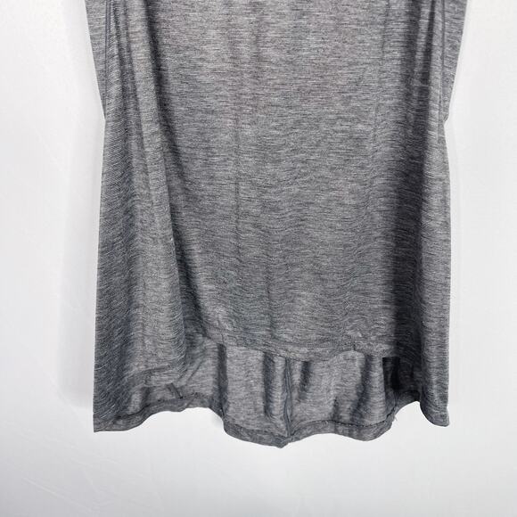 Athleta XSmall XS Luxe Studio Tank Top Gray Spacedye Keyhole Cutout Back Workout - Picture 4 of 9